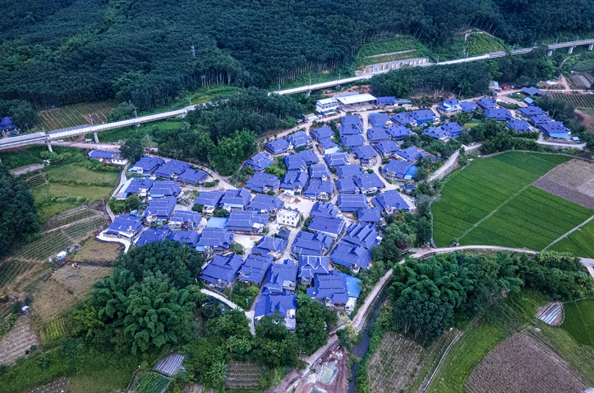 磨憨鎮(zhèn)曼莊村大龍哈小組現(xiàn)代化邊境幸福村新貌。人民網記者 符皓攝