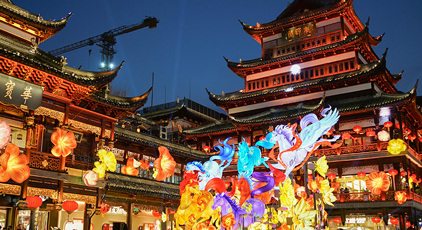 上海：豫園馬年燈會(huì)流光溢彩